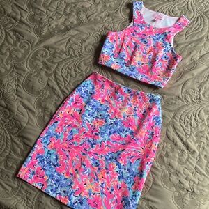 Lilly Pulitzer Malika set coco coral crab